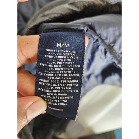 Nautica Men's Stretch Reversible Puffer Jacket Gray Size M Lightweight - Picture 5 of 5